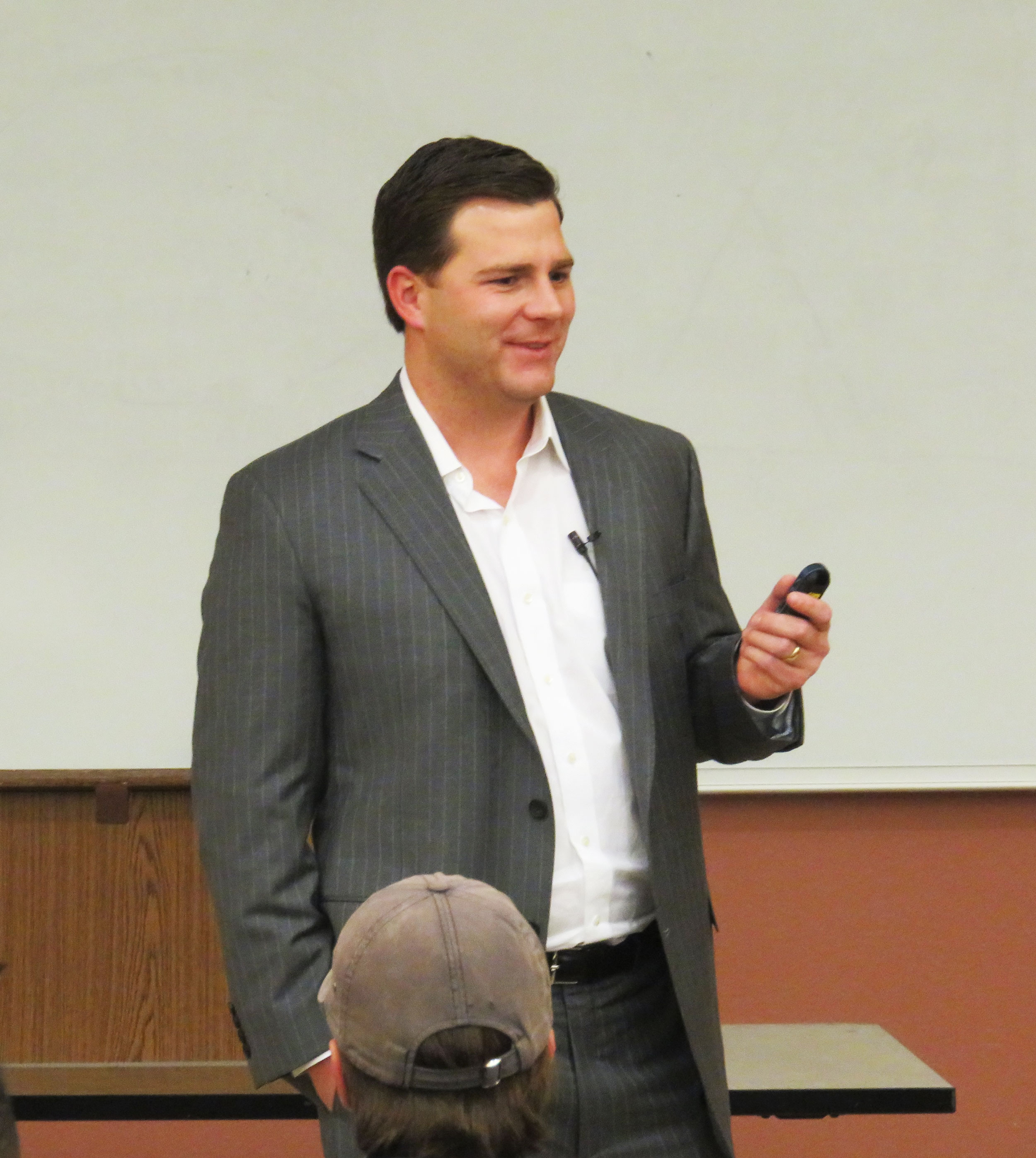 Mr. Rhett Bennett speaking at energy center event