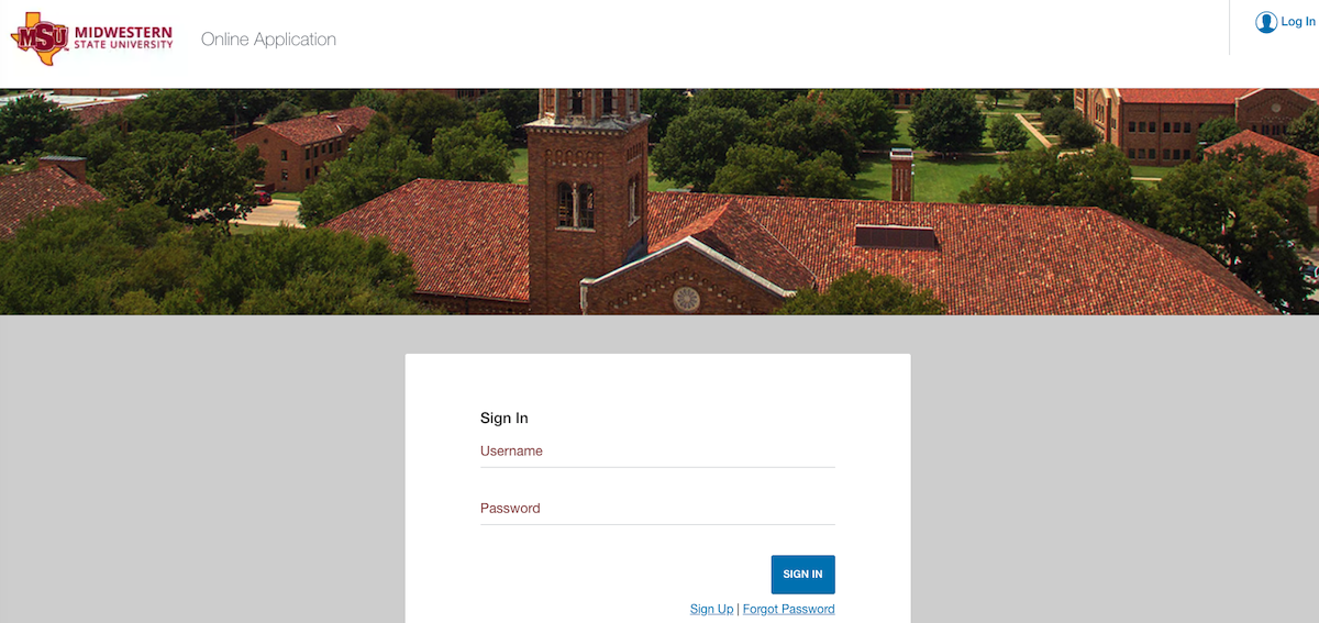 Shows login screen asking for username and password