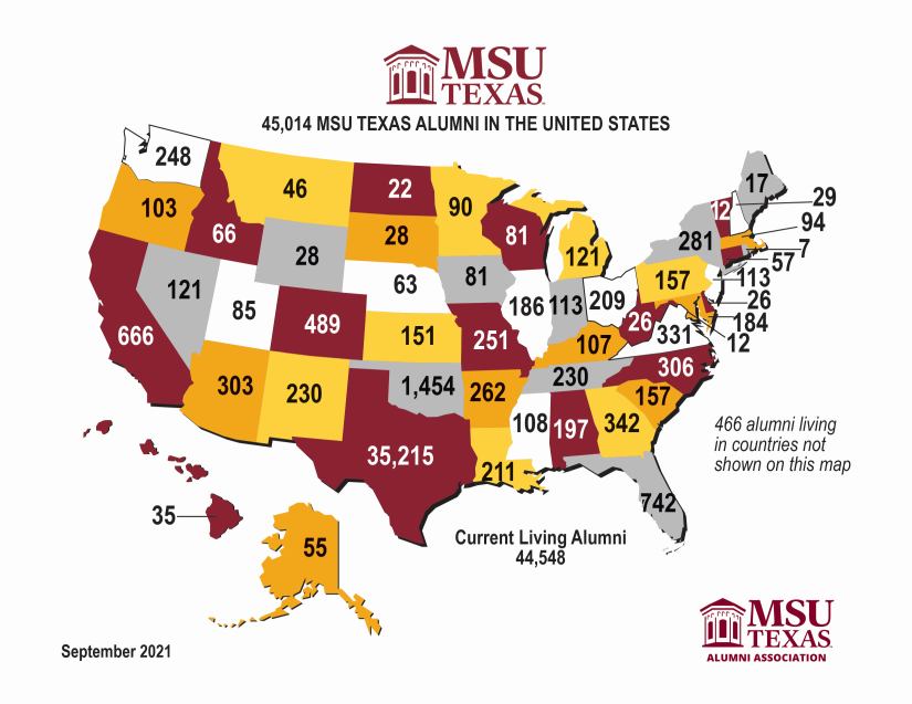 2021 alumni map