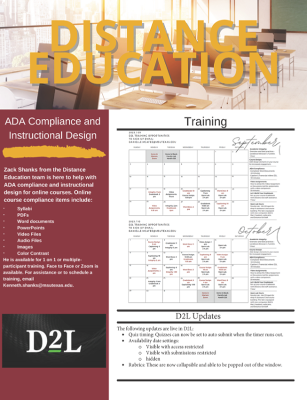 Distanced Education Sept. 2023 newsletter. Click to open PDF format.