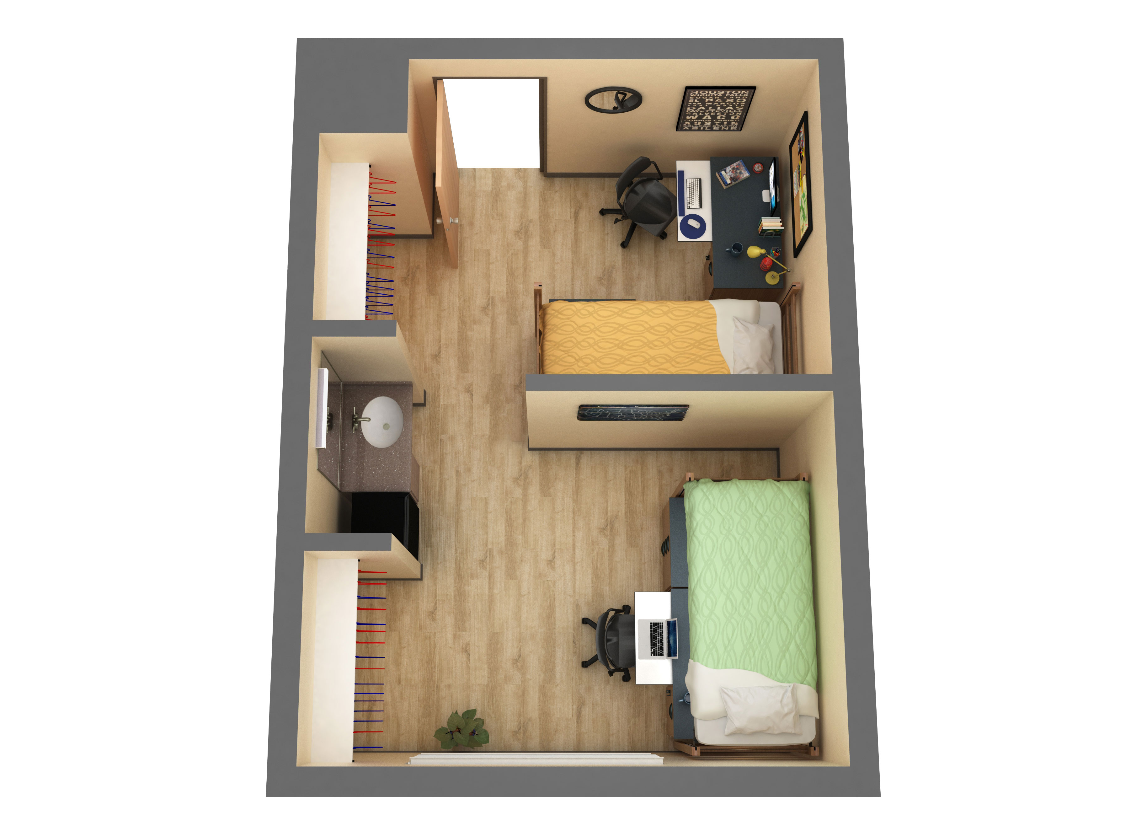 Legacy Hall Double Room Layout