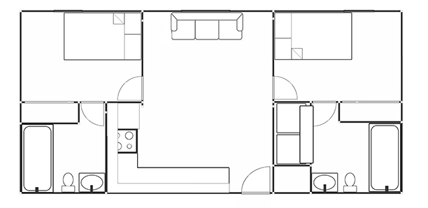 Sunwatcher Village 2 bedroom layout Sunwatcher Village 2 bedroom/ 2 bathroom blueprint layout.